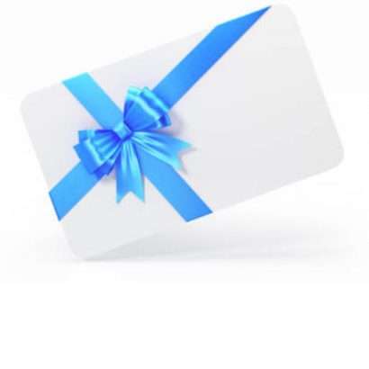 a gift card wrapped in a bow